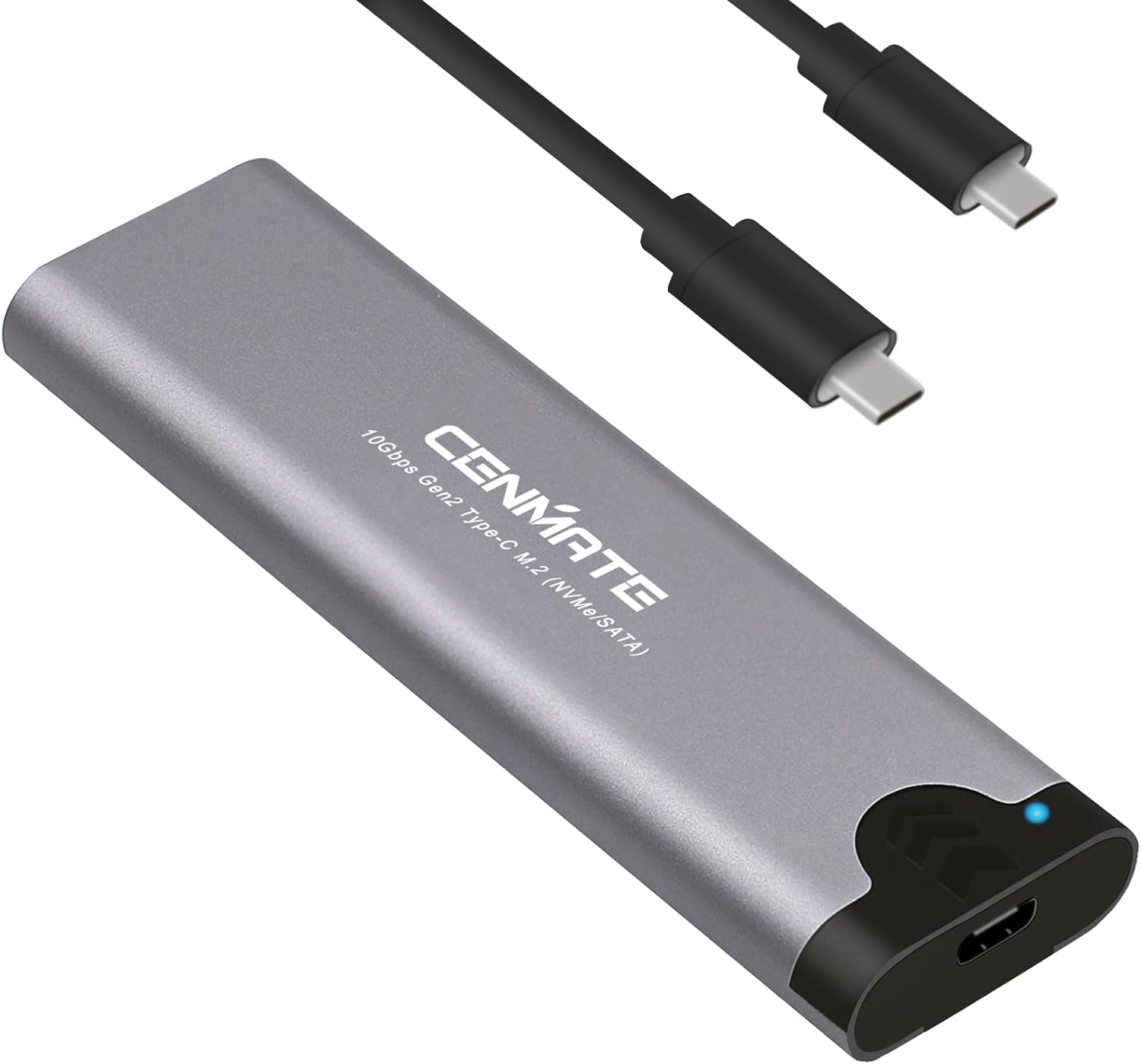 M.2 NVMe SATA SSD Enclosure 10Gbps USB C