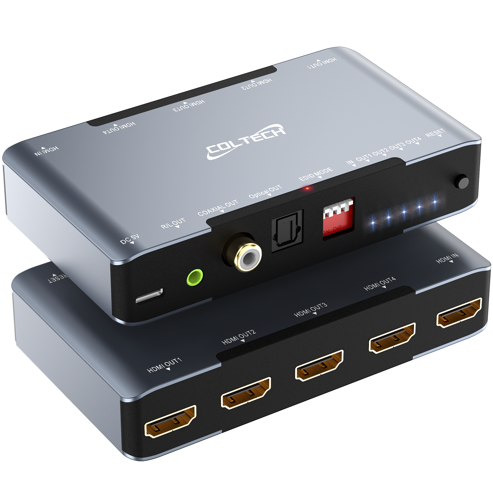HDMI 2.1 8K@60Hz Splitter 1 in 4 out wit